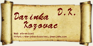 Darinka Kožovac vizit kartica